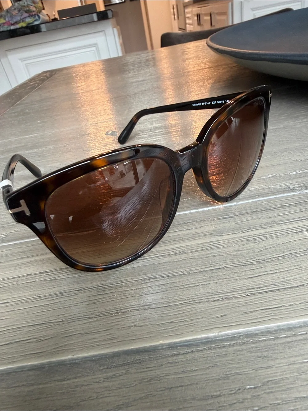 Tom Ford Women's Tortoiseshell Sunglasses with Brown Gradient Lenses